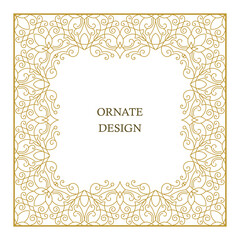 Ornate vector decorative frame. Elegant element for design
