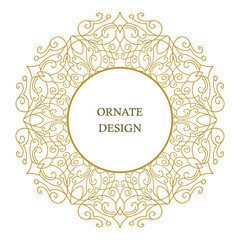 Ornate vector decorative frame. Elegant element for design