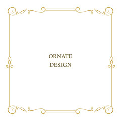 Ornate vector decorative frame. Elegant element for design