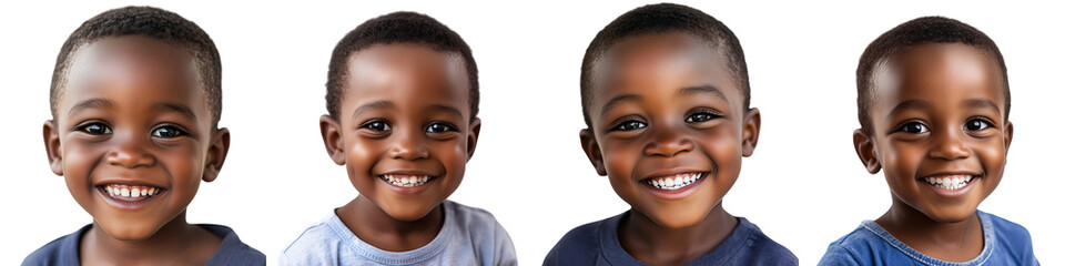  set of A child's smiling face, a child's bright smile, the light of an innocent smile, the magic of a smiling face, a child's smile, on a transparent backgrounds