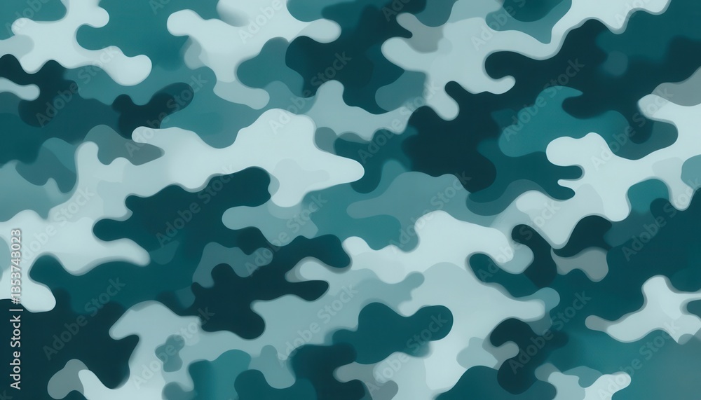 Poster abstract teal and gray camouflage pattern modern design background