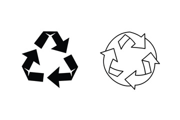 Recycling Symbols Arrows, Circular, Ecofriendly, Waste, Reuse, Reduce, Environment, Sustainability, 