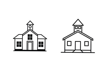 Simple Line Drawings of School Buildings Educational Architecture
