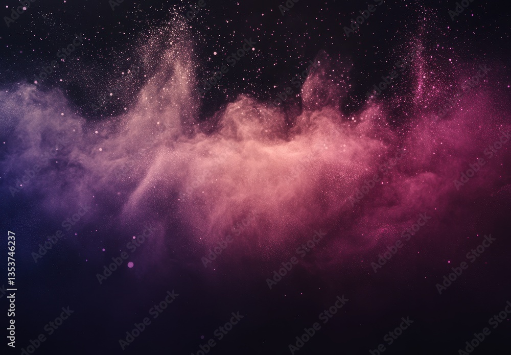 Aufkleber ethereal colorful smoke with starry background creating a dreamy and captivating atmosphere in shade