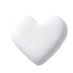 Fototapeta premium Textured white heart shape on a black background