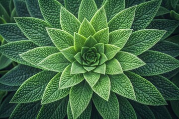 Obraz premium Lush Green Plant Showcasing Intricate Rosette Form Generative AI