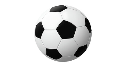 Obraz premium Isolated Soccer Ball with Black and White Pattern for Sports Illustration