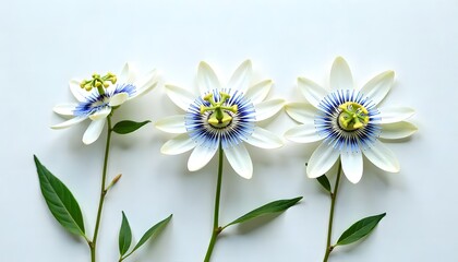 Obraz premium Passiflora Caerulea flowers isolated on white background