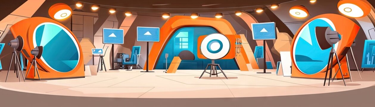 Futuristic Studio Set for Livestream