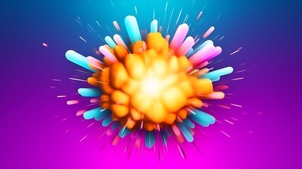 Obraz premium Abstract Colorful Explosion Design With Vivid Hues
