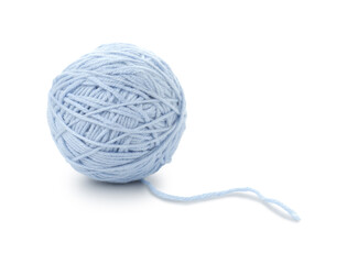 One ball of yarn isolated on white