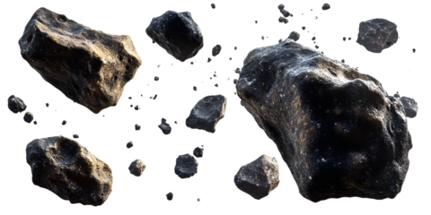 isolated on transparent background Asteroids