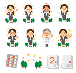 花粉症女性スーツセット