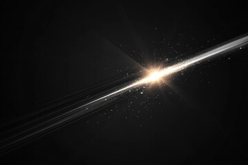 Bright light streaks diagonally across a dark empty backdrop space