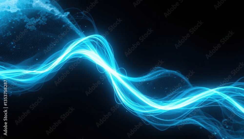 Aufkleber dynamic cyan energy pulse abstract motion design background