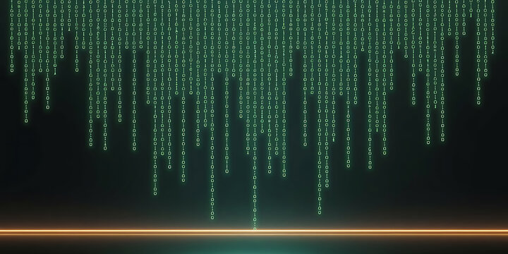 Binary code stream digital data flow