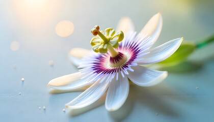 Passiflora Caerulea flowers isolated on white background