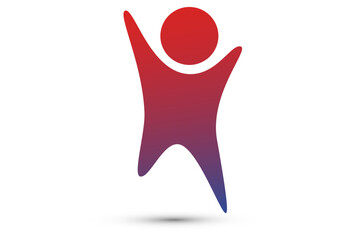 icona, silhouette,  persona, bimbi, infanzia, saltare, allegria, felicità, scuola,