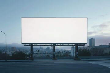 High Resolution Picture of Minimal Largescale Horizontal Billboard Mockup