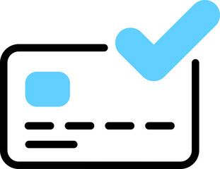 Accept credit card line icon