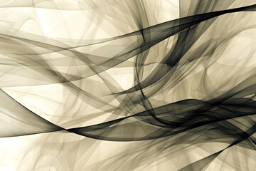 Abstract swirling lines in shades of black and beige, creating a fluid, ethereal effect.