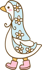 Cute_silly_goose_character_cartoon_character_Meme_Hand_drawn_doodle_baby_animal_character