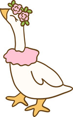 Cute_silly_goose_character_cartoon_character_Meme_Hand_drawn_doodle_baby_animal_character