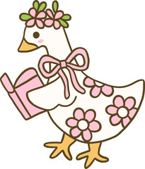 Cute_silly_goose_character_cartoon_character_Meme_Hand_drawn_doodle_baby_animal_character