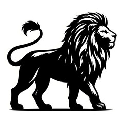 A very beautiful black and white lion