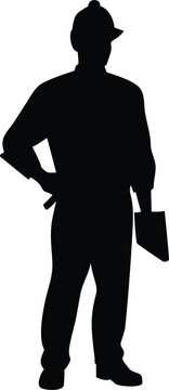 recommend clip art: mine worker silhouette