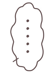 モヤモヤした無言の吹き出し1（縦）