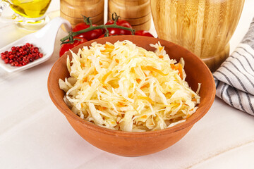 Homemade fermented cabbage Sauerkraut