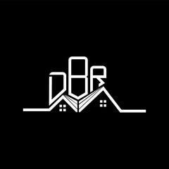 Obraz premium DBR Real State logo design, DBR simple and modern logo. DBR luxurious alphabet design