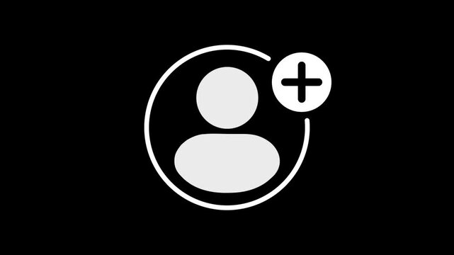 User profile icon animation. Profile, people silhouette, person, avatar, sign up button vector collection.