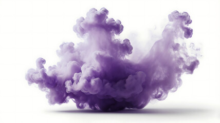 Fototapeta premium Purple Smoke Cloud Abstract Art: Aetherial Mist and Vibrant Color Explosion in Dreamy Steam Effect with Swirling Colors and Artistic Composition