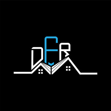 DFR Real State logo design, DFR simple and modern logo. DFR luxurious alphabet design