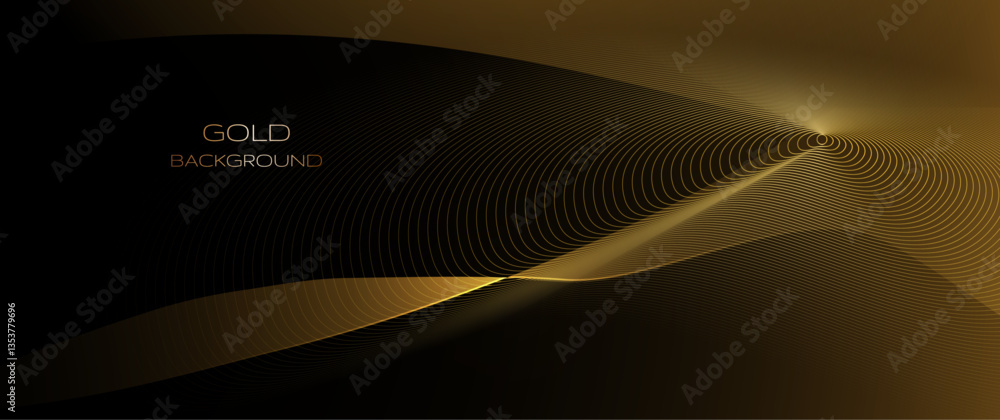 Poster 67. vector abstract light gold effect, flow line, motion pattern and golden gradient color for luxur
