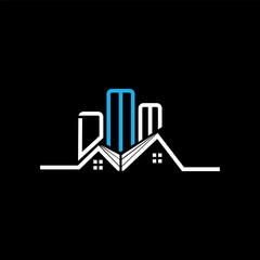 DMM Real State logo design, DMM simple and modern logo. DMM luxurious alphabet design