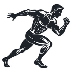 Fototapeta premium Bodybuilder Vector silhouette
