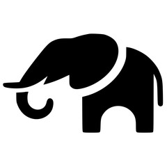 Simple elephant logo silhouette