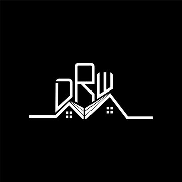 DRW Real State logo design, DRW simple and modern logo. DRW luxurious alphabet design