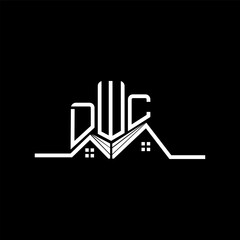 DWC Real State logo design, DWC simple and modern logo. DWC luxurious alphabet design