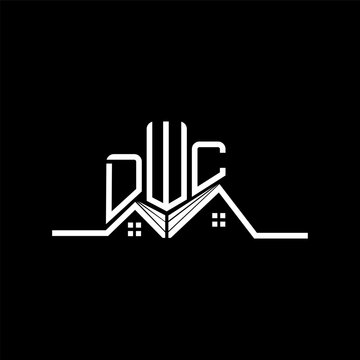DWC Real State logo design, DWC simple and modern logo. DWC luxurious alphabet design