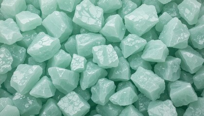 Pastel Green Rock Salt Crystals Natural Texture, Organic Design, Decorative Minerals