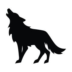 Dog Vector silhouette on a white background. Dog black vector.
