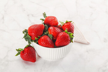 Sweet srawberry in the bowl