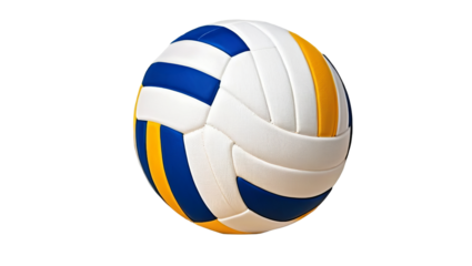 Colorful Volleyball Against White Background for Sports Imagery