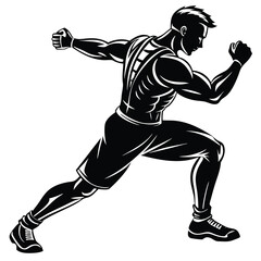 Man Exercise Silhouette