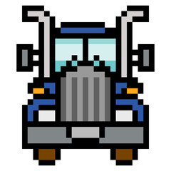 American truck front view pixel art