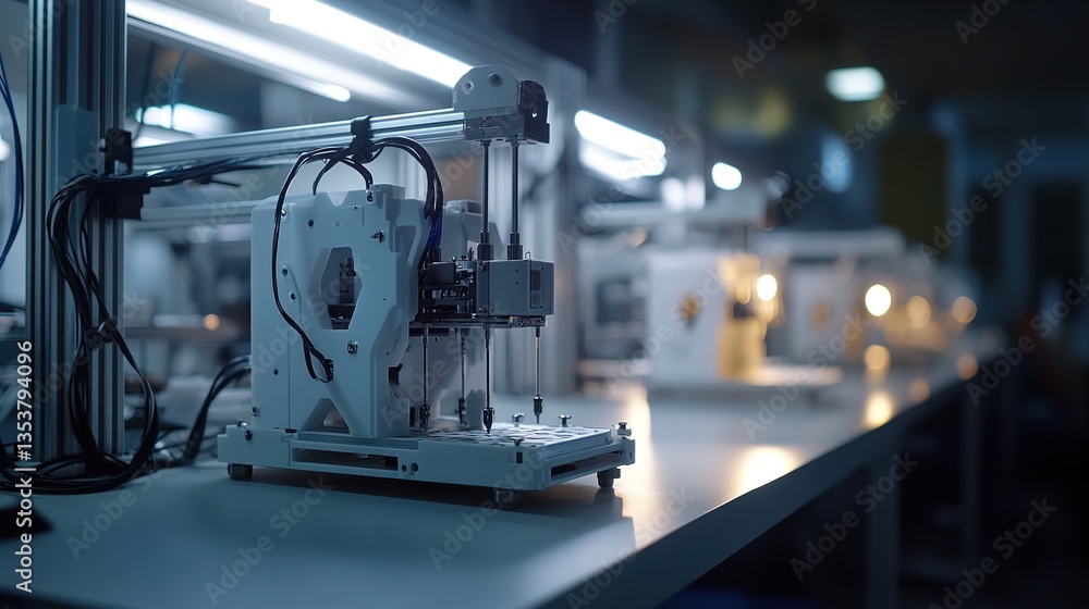 Poster a space-based 3d printing lab producing components for interstellar missions.